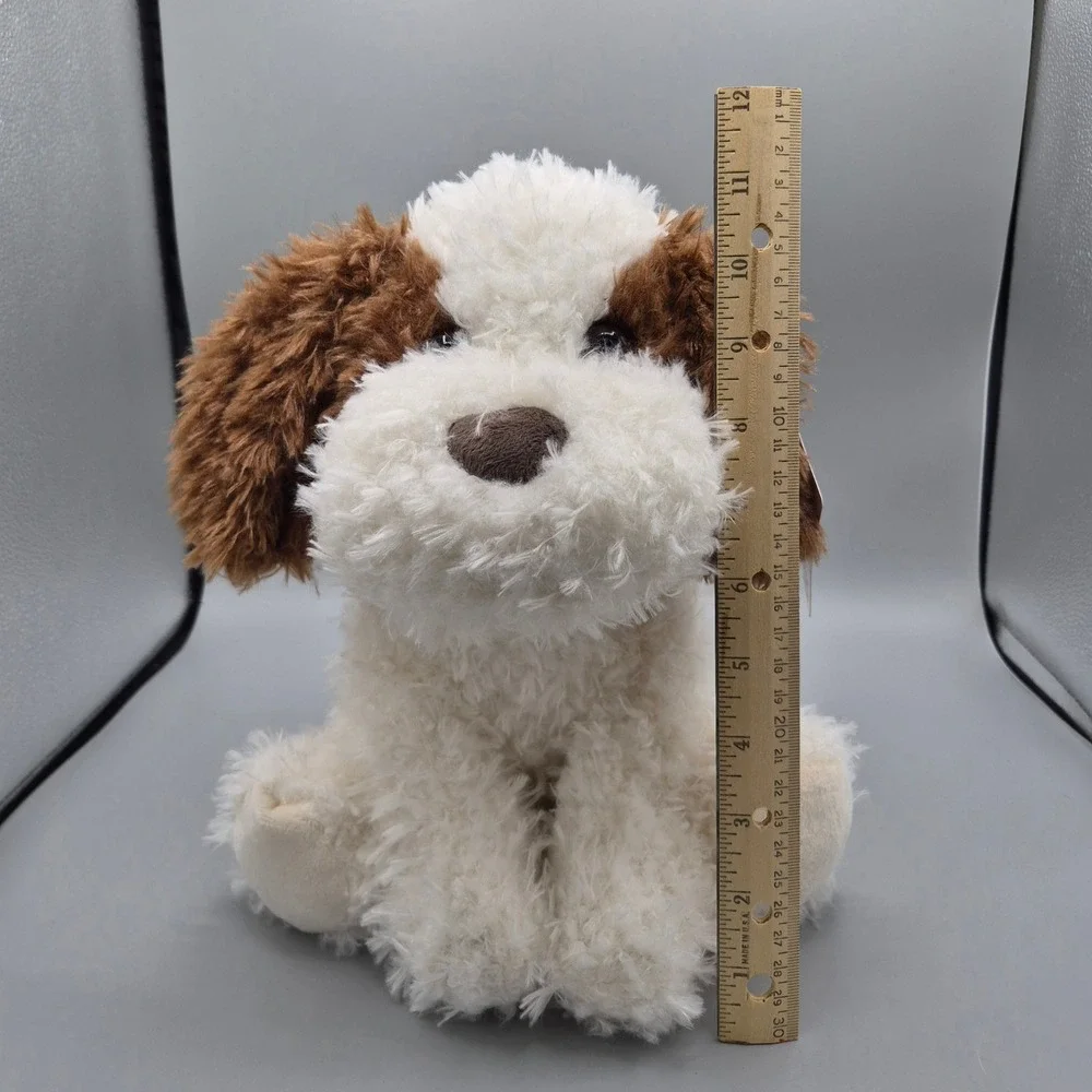 Way to Celebrate Sitting Spaniel Dog Plush Stuffed Animal White Brown 356693 NEW